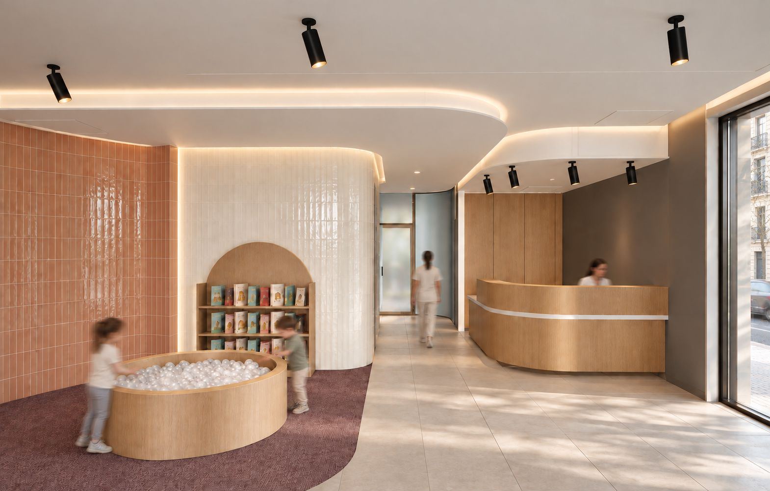 Sala de espera de la clínica dental en Cáceres